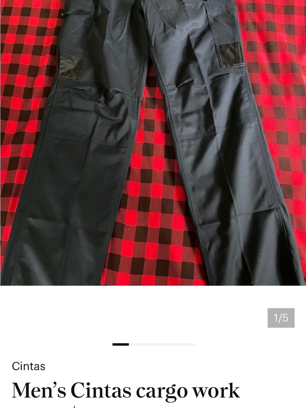 Cintas Men's Navy Cargo Work Pants